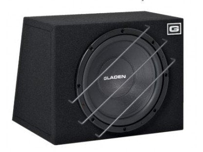 Gladen ALPHA 10 SB subwoofer in gesloten behuizing
